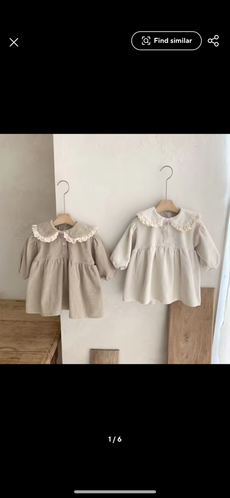 Corduroy Dress Beige