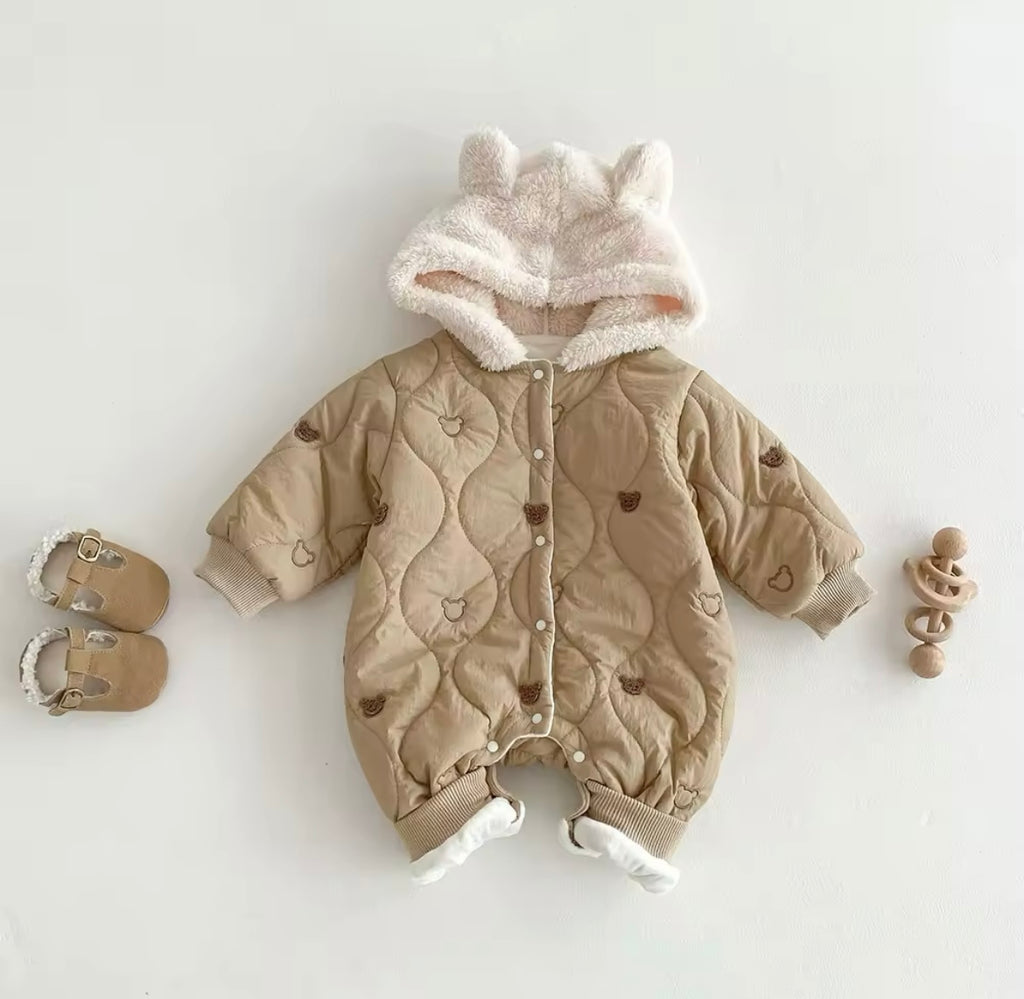 Bear Pramsuit Dark Beige