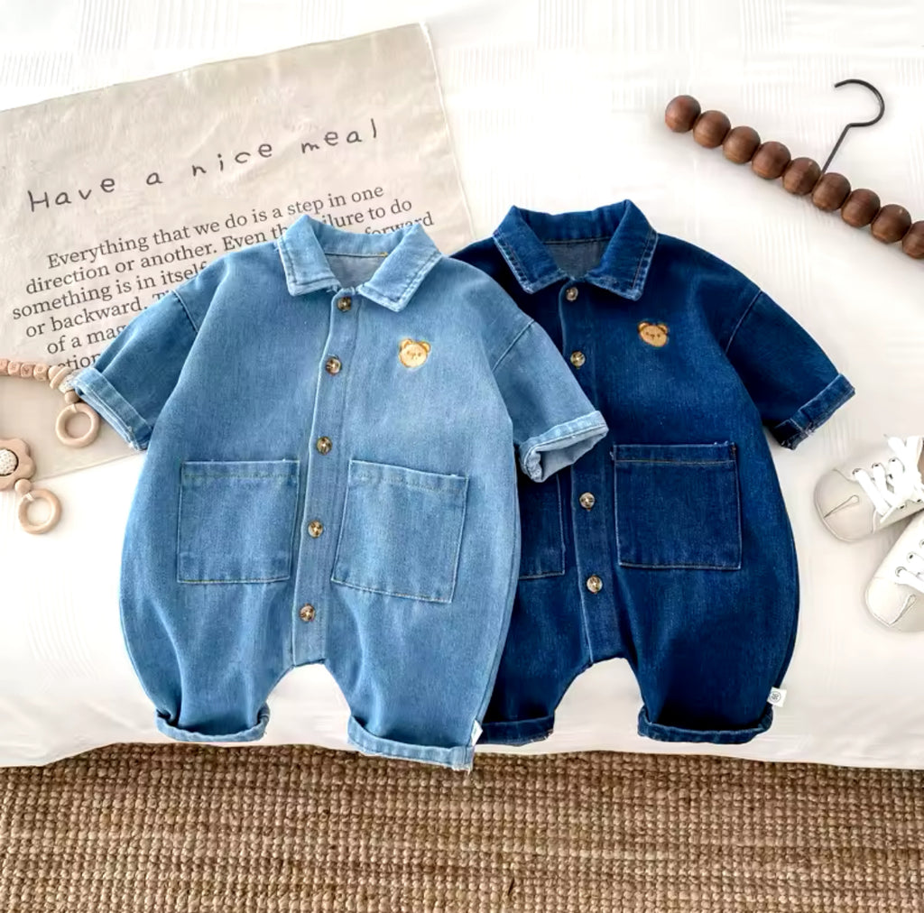 Bear Denim Romper