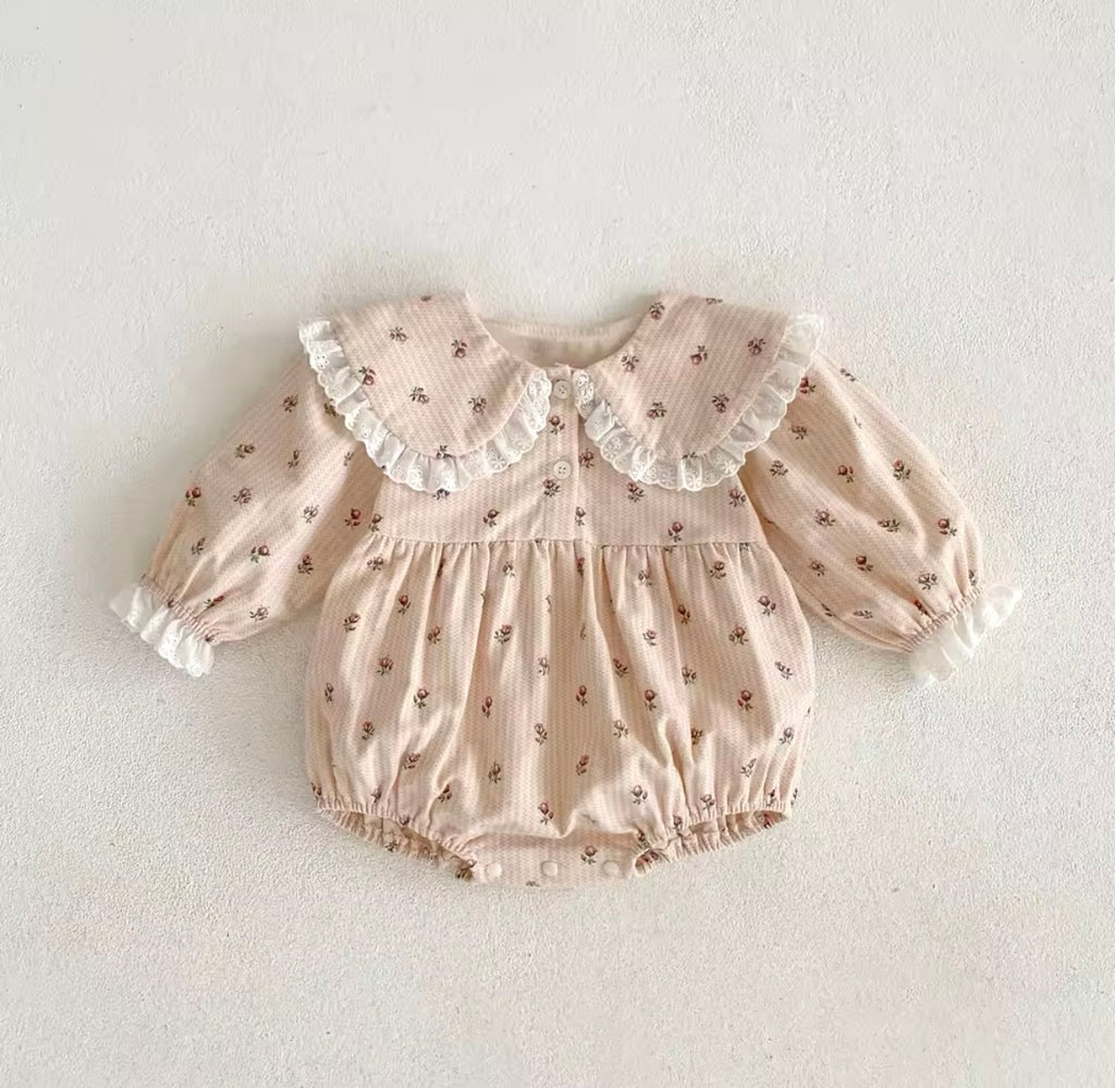 Pattern Romper Beige