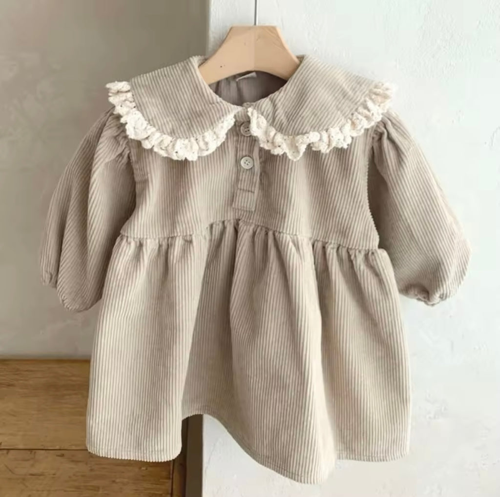 Corduroy Dress Beige