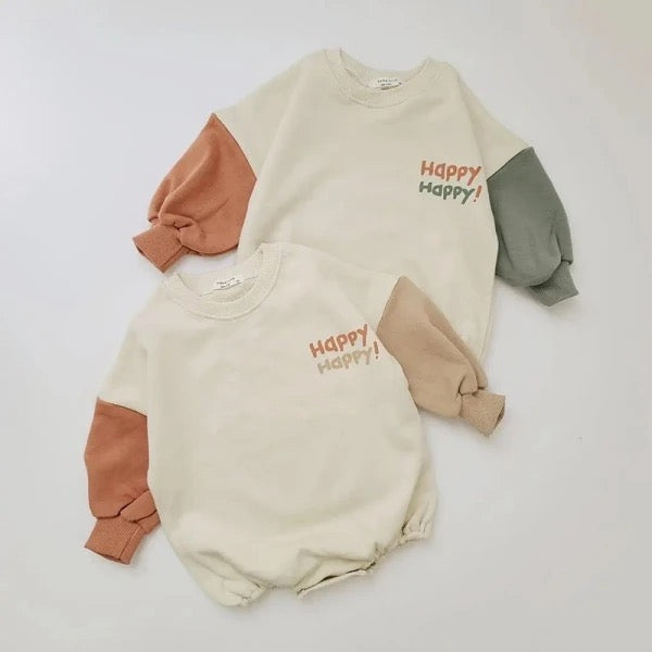 Happy Romper Green Beige